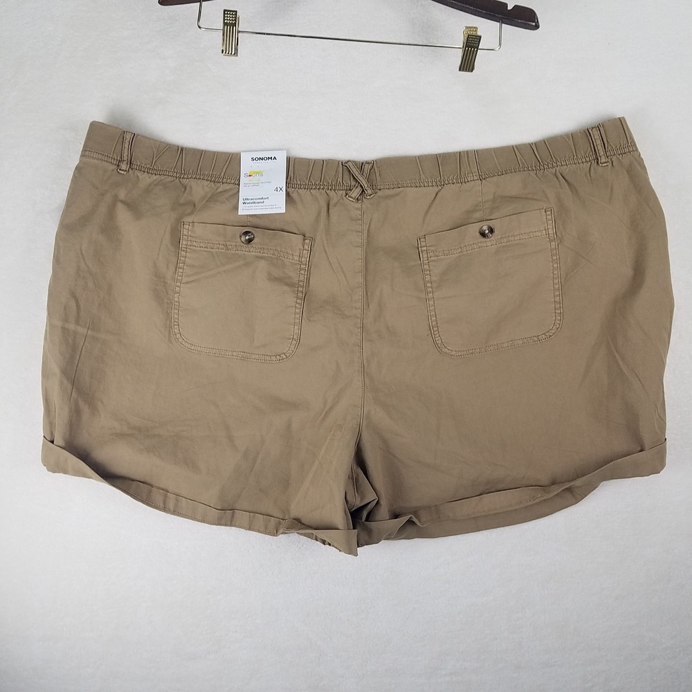 SONOMA‎ Goods For Life Women's Khaki Utility Shorts Elastic Drawstring 4X NWT - Picture 2 of 8